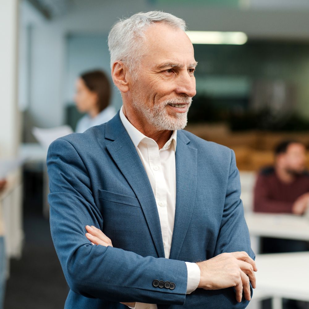 Glücklicher Geschäftsmann
