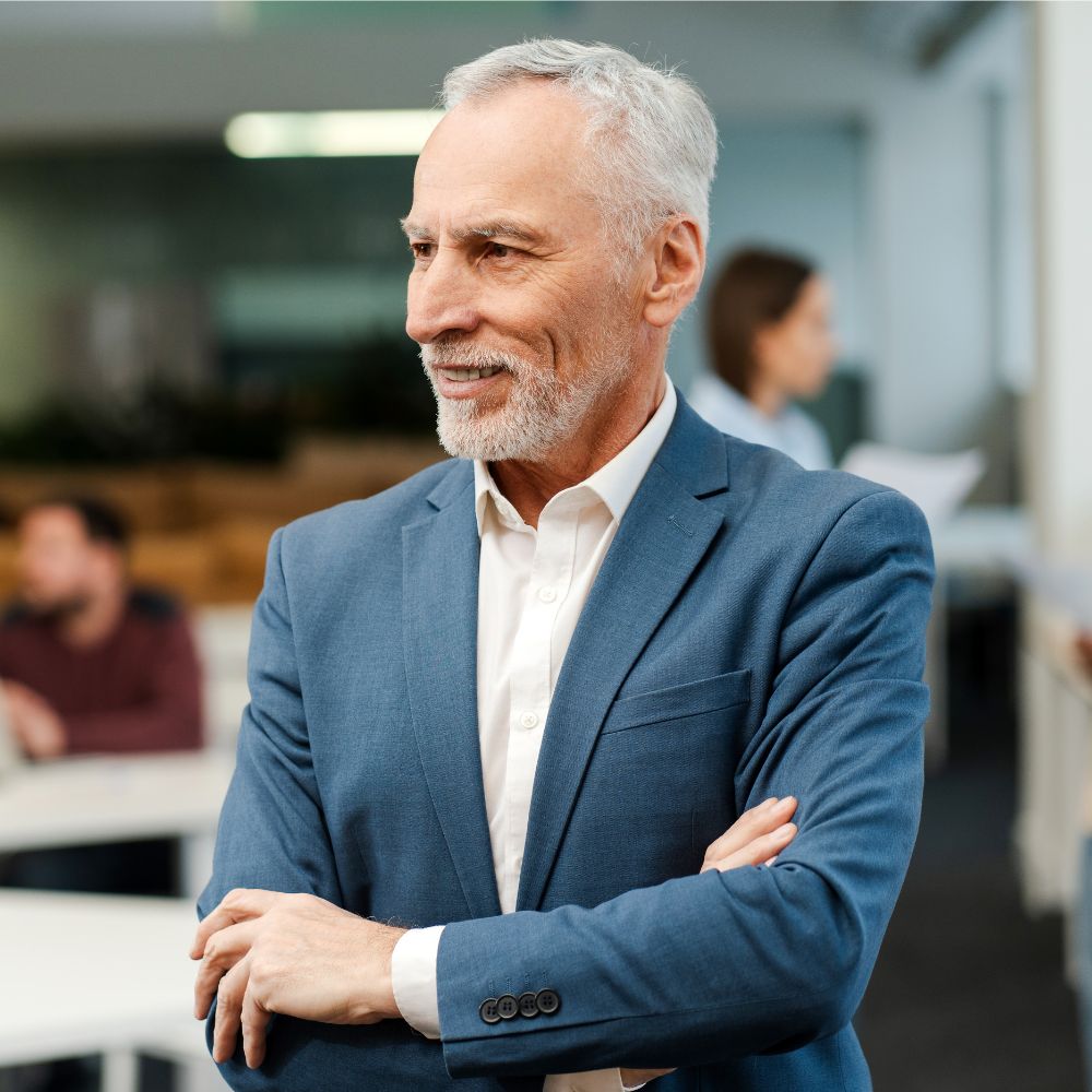 Selbstbewusste männliche Führungskraft